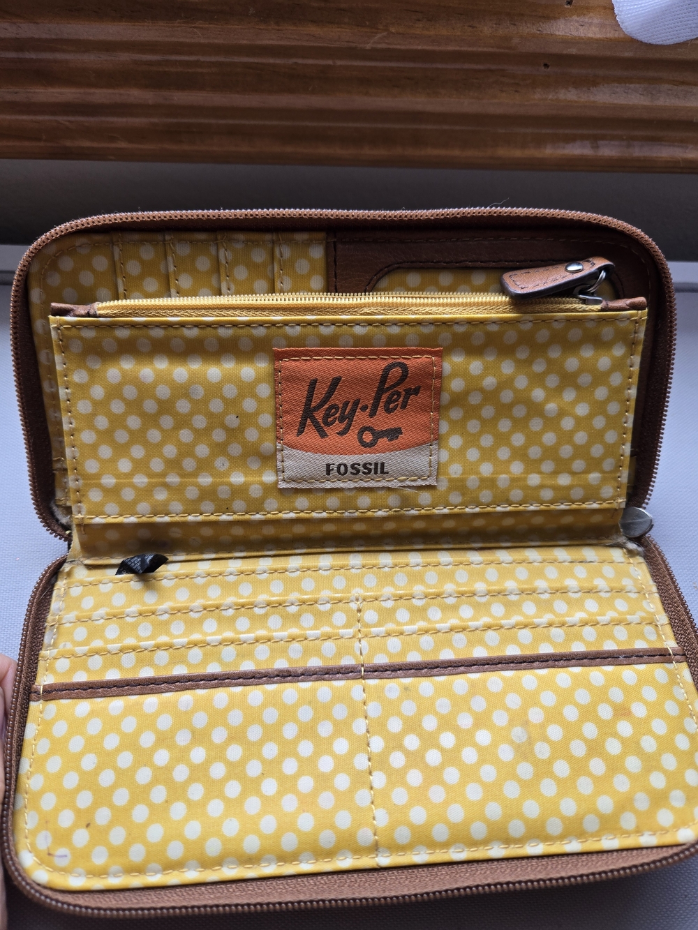 Fossil Keeper Set Crossboday, Wristlet And Zippered Wallet - Picture 3 of 15